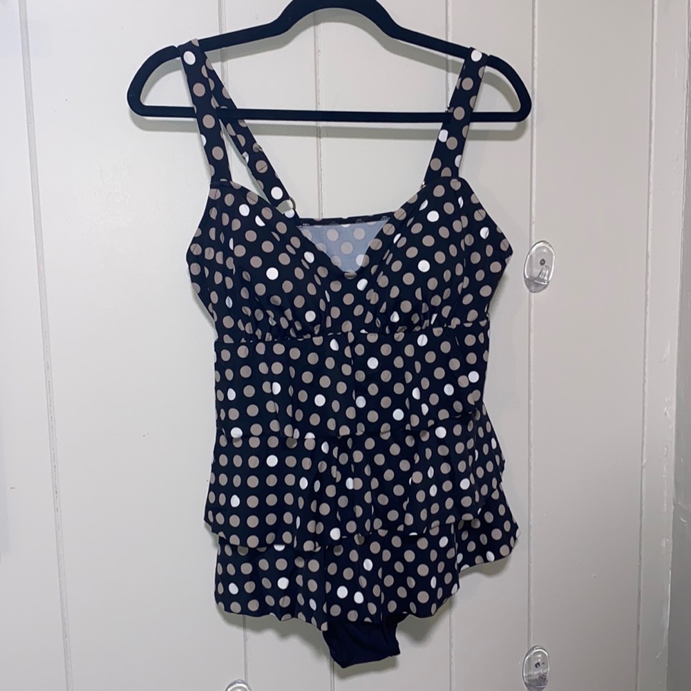 Polkadotted bathing suit